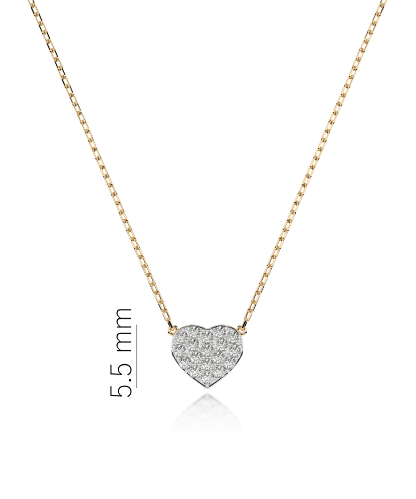 Yellow Gold chain with diamond pendant