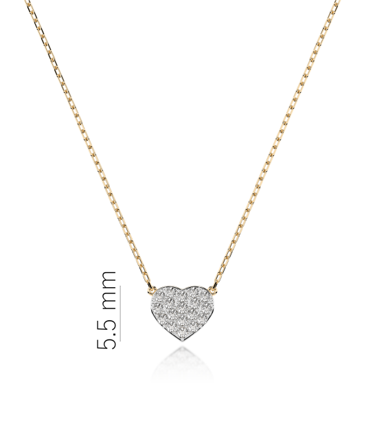 Yellow Gold chain with diamond pendant