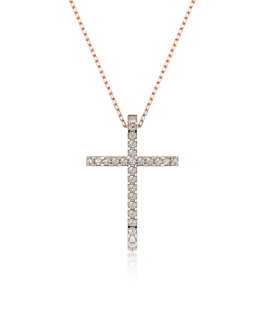 Gold chain with diamond pendant