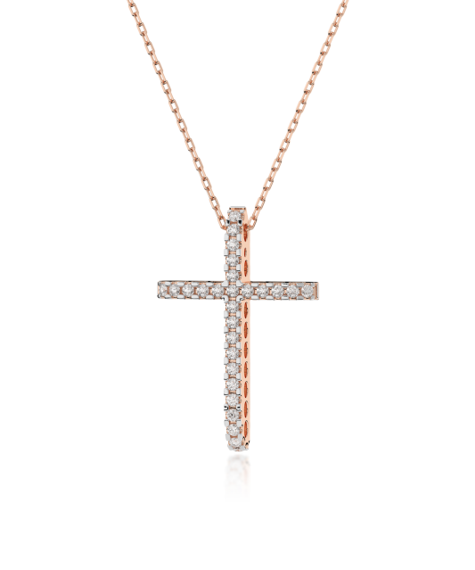 Gold chain with diamond pendant