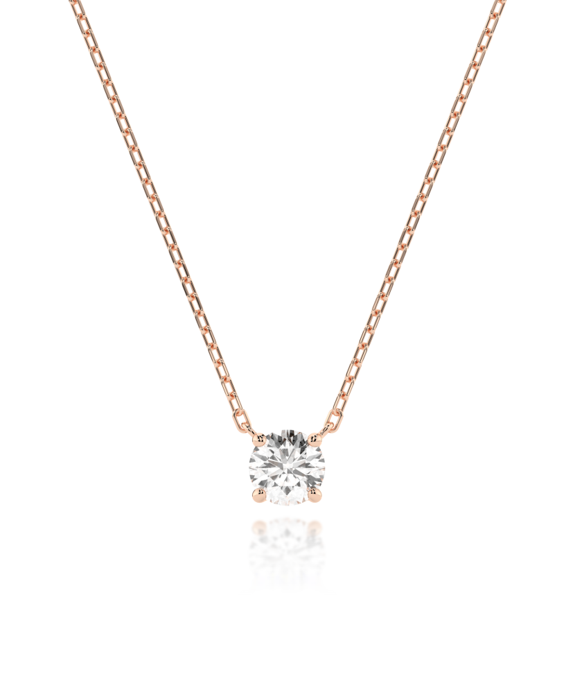 Gold chain with diamond pendant