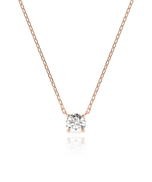 Gold chain with diamond pendant