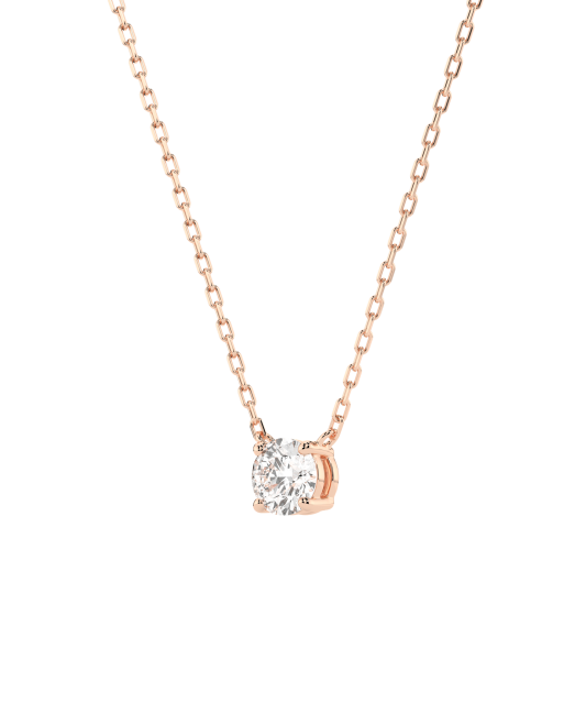 Gold chain with diamond pendant