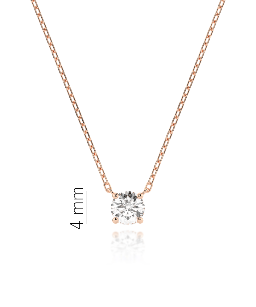 Gold chain with diamond pendant