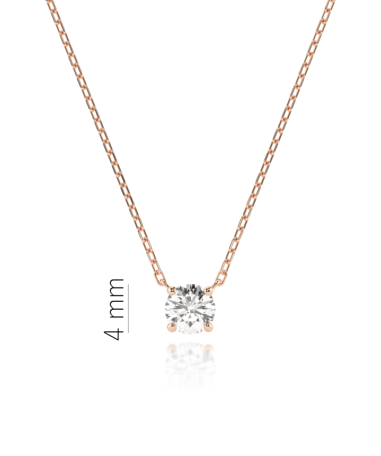Gold chain with diamond pendant