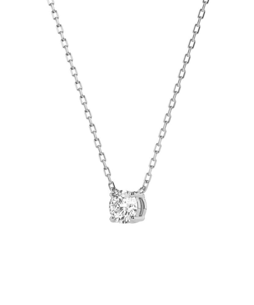 White gold chain with diamond pendant