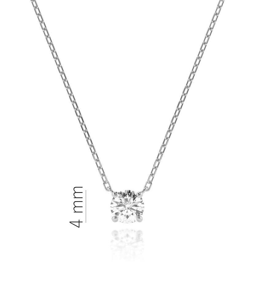 White gold chain with diamond pendant