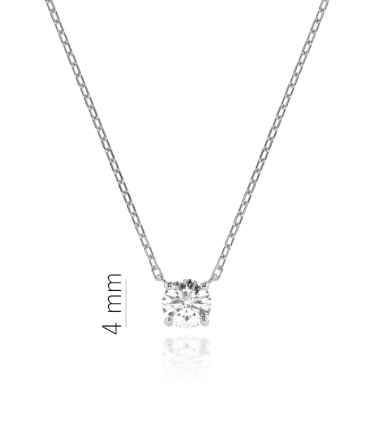 White gold chain with diamond pendant