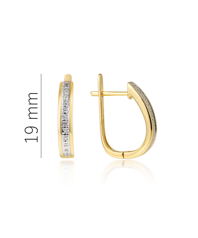 Yellow Gold earrings with diamonds