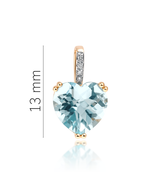 Kultainen riipus topaasilla ja zirkoneilla