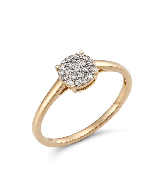 Gold ring with diamonds