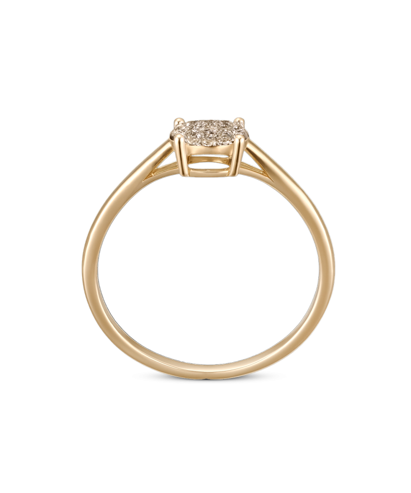 Gold ring with diamonds
