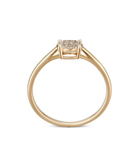Gold ring with diamonds