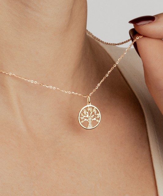 Yellow Gold pendant with diamonds