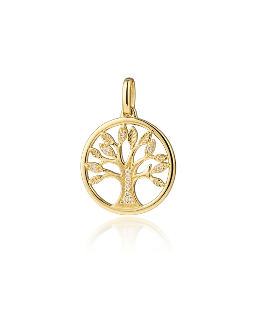 Yellow Gold pendant with diamonds
