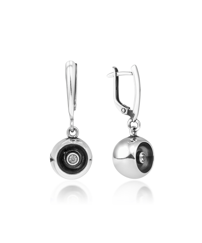 Sterling silver earrings with zircons