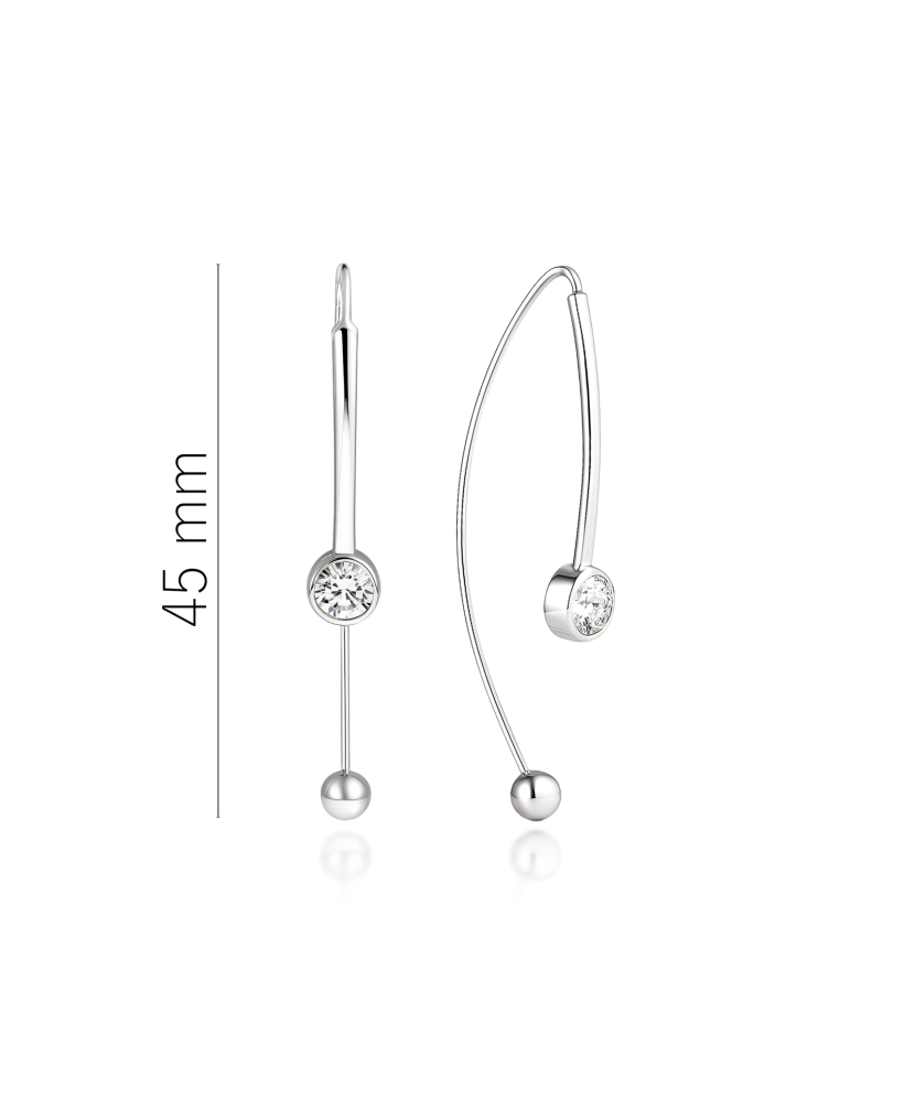 Sterling silver earrings with zircons