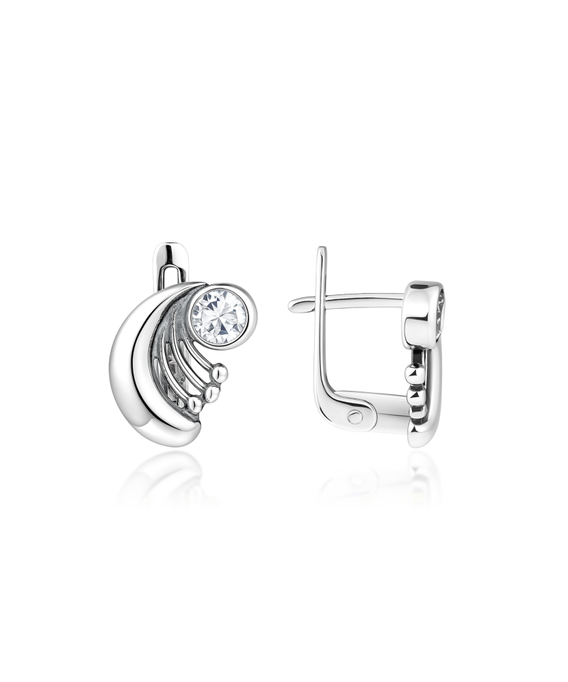 Sterling silver earrings with zircons
