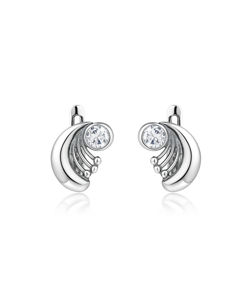 Sterling silver earrings with zircons