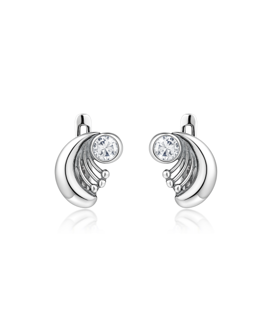 Sterling silver earrings with zircons