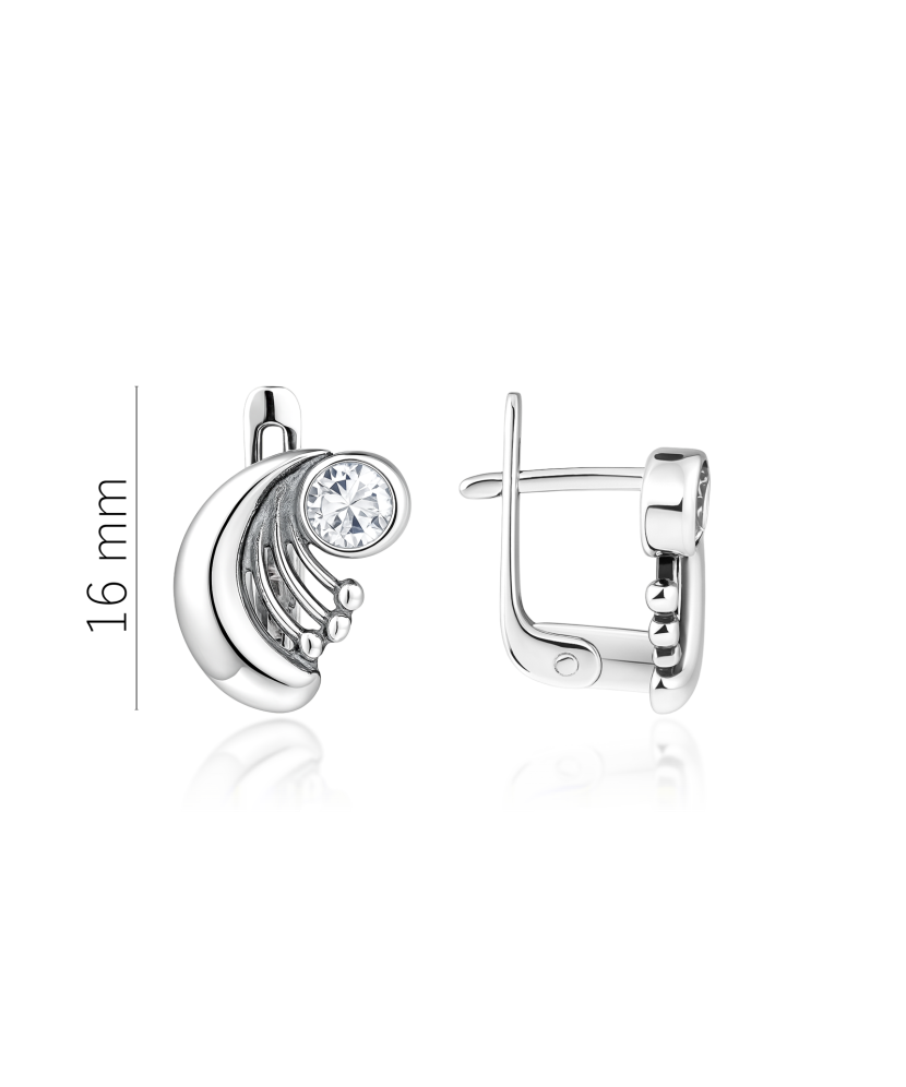 Sterling silver earrings with zircons