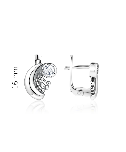 Hopeiset korvakorut zirkoneilla