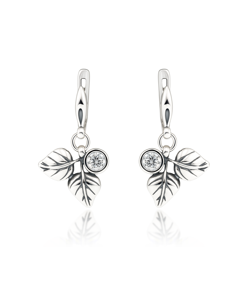 Sterling silver earrings with zircons
