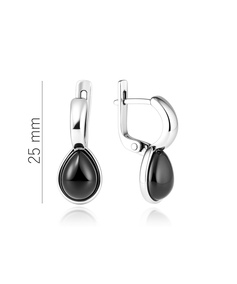 Sterling silver earrings with onyx