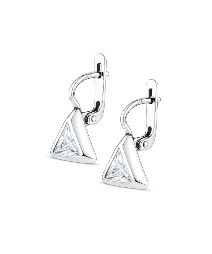 Sterling silver earrings with zircons