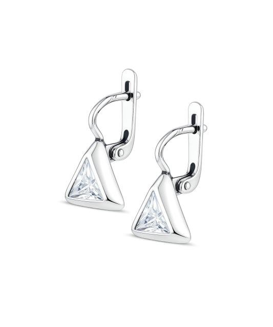 Sterling silver earrings with zircons