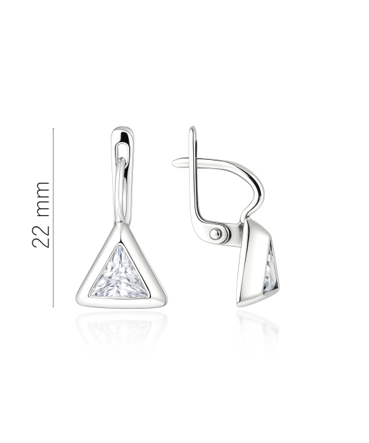 Hopeiset korvakorut zirkoneilla