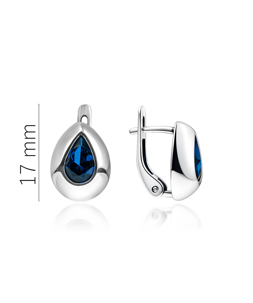 Sterling silver earrings with zircons