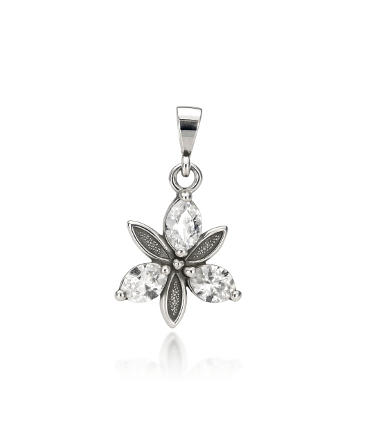 Sterling silver pendant with zircons