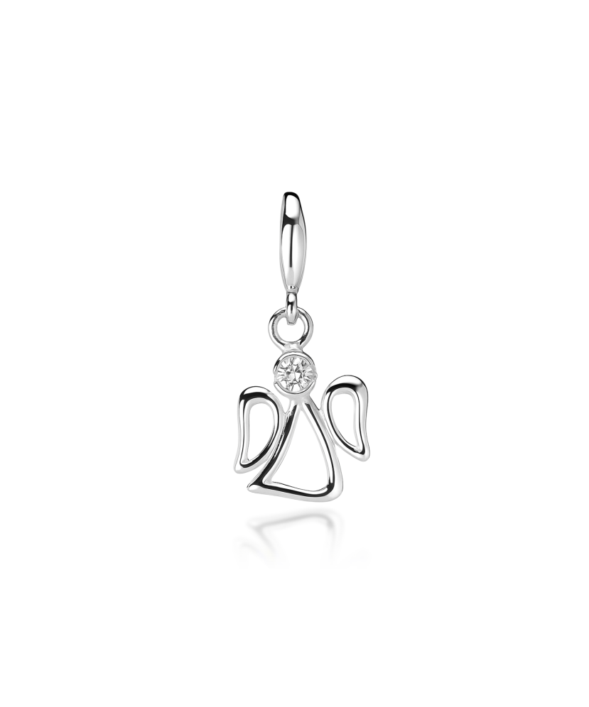 Sterling silver pendant with zirconium "angel"
