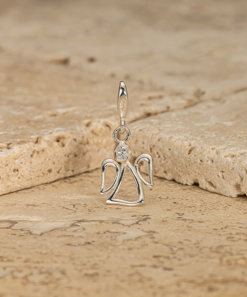 Sterling silver pendant with zirconium "angel"