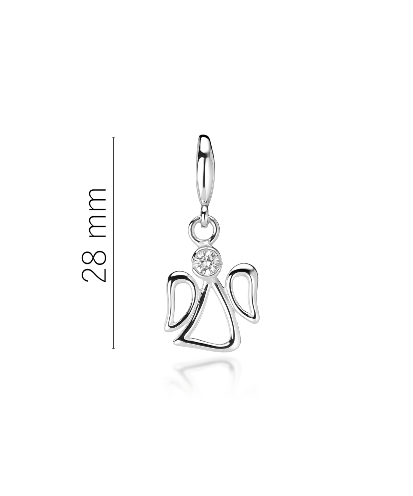 Sterling silver pendant with zirconium "angel"