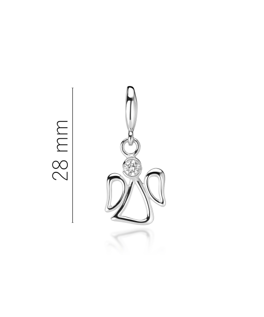 Sterling silver pendant with zirconium "angel"