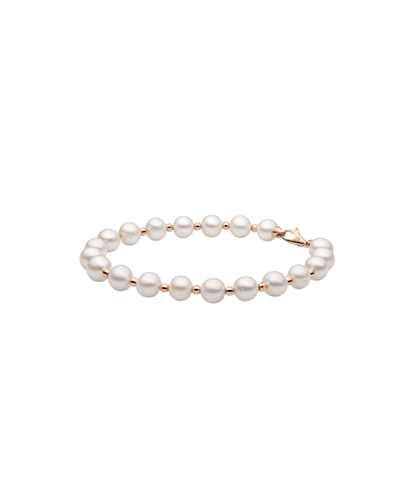 Pearl bracelet with gold