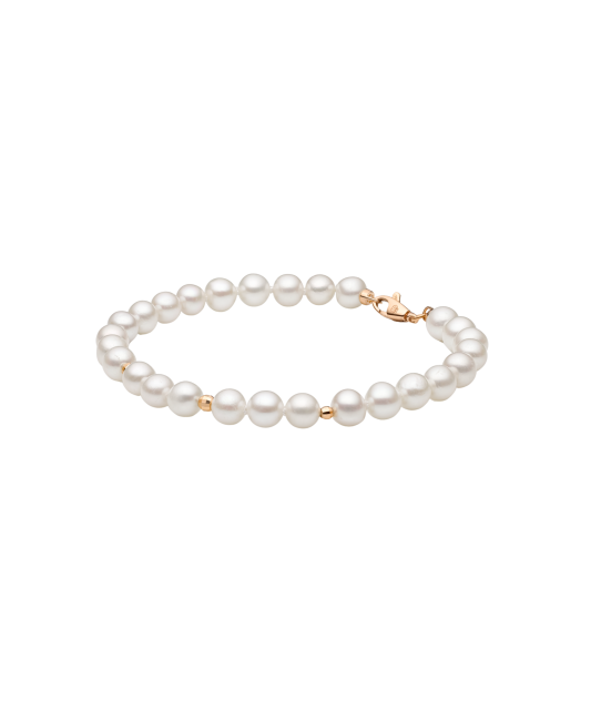 Pearl bracelet with gold