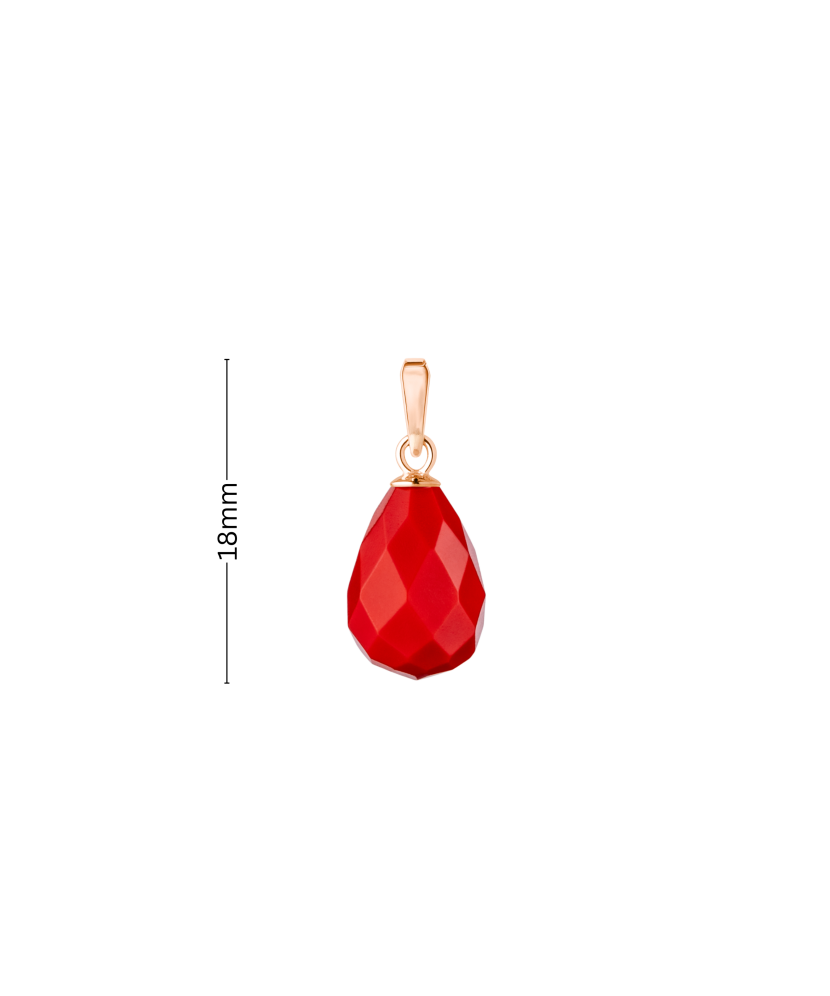 gilded Silver Pendant With Coral