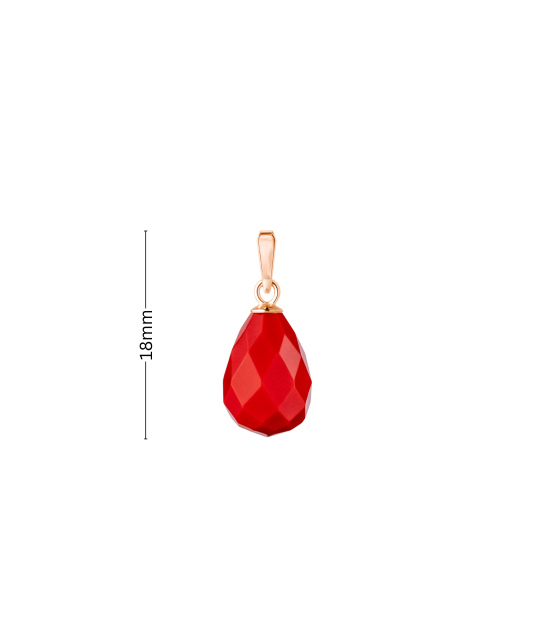 gilded Silver Pendant With Coral