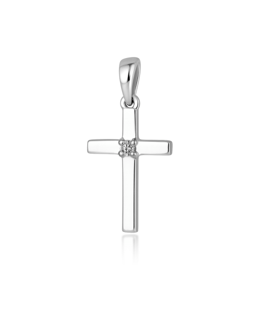 White gold pendant with diamonds "Cross"