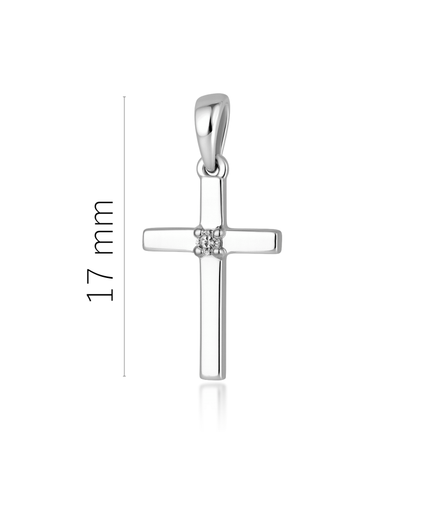 White gold pendant with diamonds "Cross"