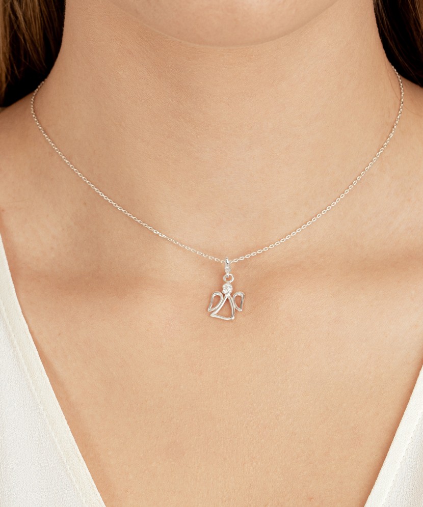 Hopeariipus zirkoneilla "Enkeli"