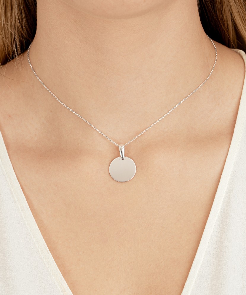 Sterling silver pendant "Plate"