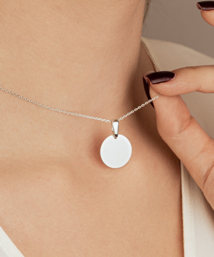 Sterling silver pendant "Plate"