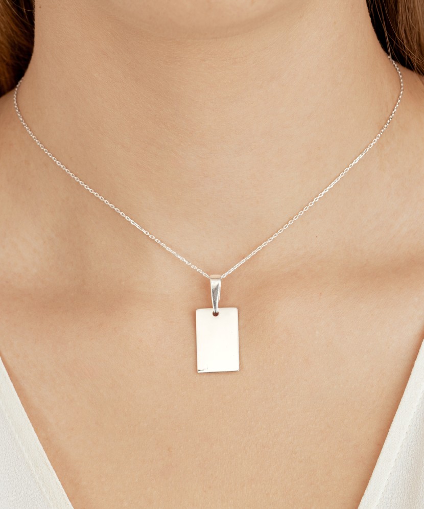 Sterling silver pendant "Plate"