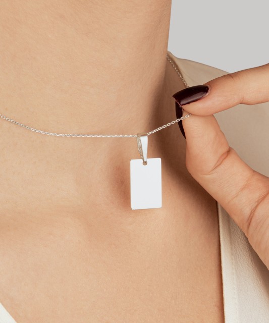 Sterling silver pendant "Plate"