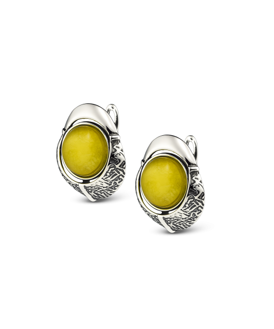 Sterling silver earrings with citrine