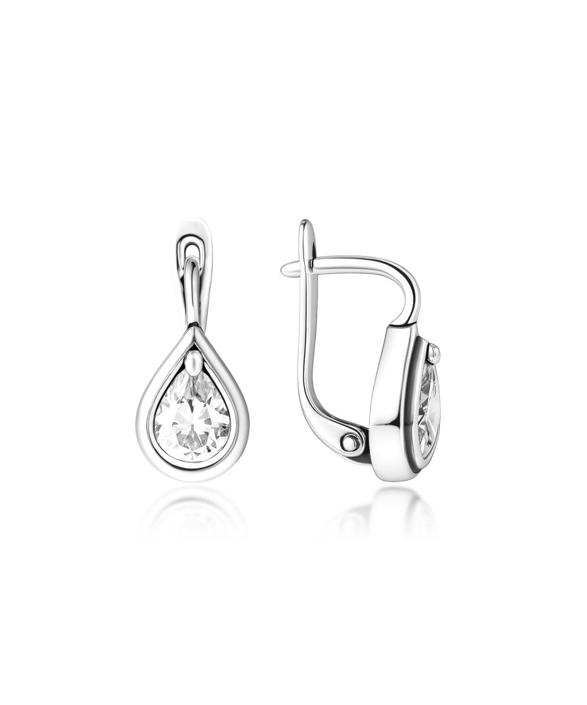 Sterling silver earrings with zircons
